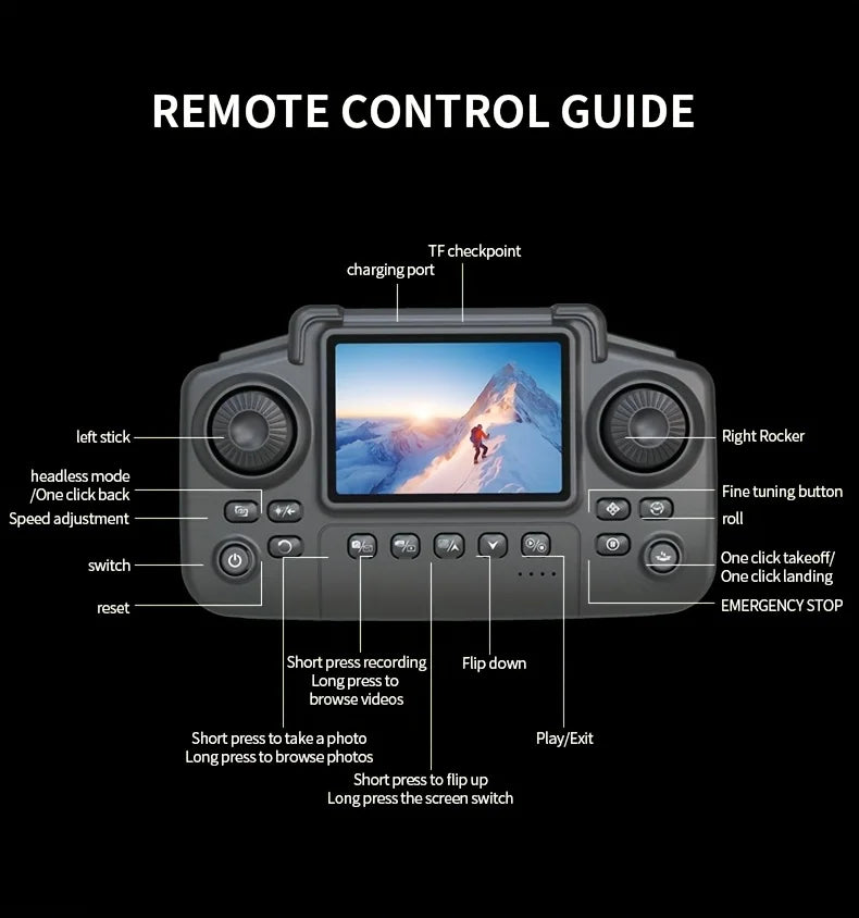 Evanovm E88Pro Max Foldable Dual Camera Drone With Auto Return