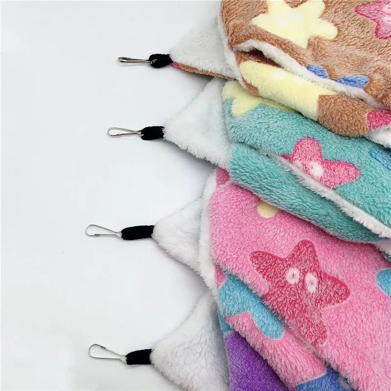 Double Layered Hamster Cage Sleeping Hammock Print Guinea Pig Clothes Bed Rodent Hammock Chinchilla Cage Little House