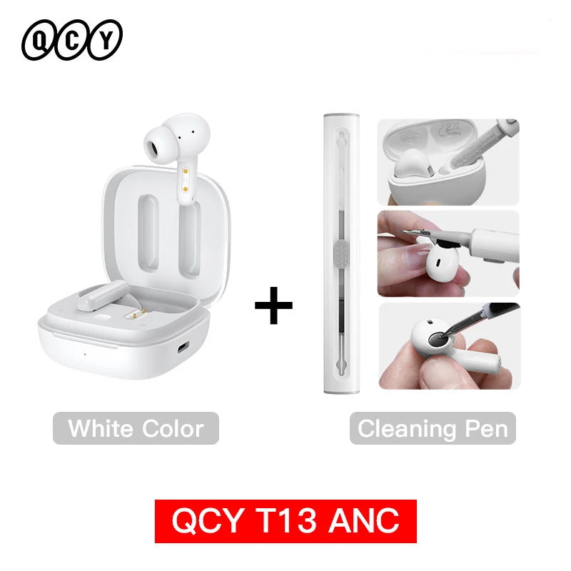 Qcy T13 Wireless Earbuds Active Noise Canceling Enc Mics