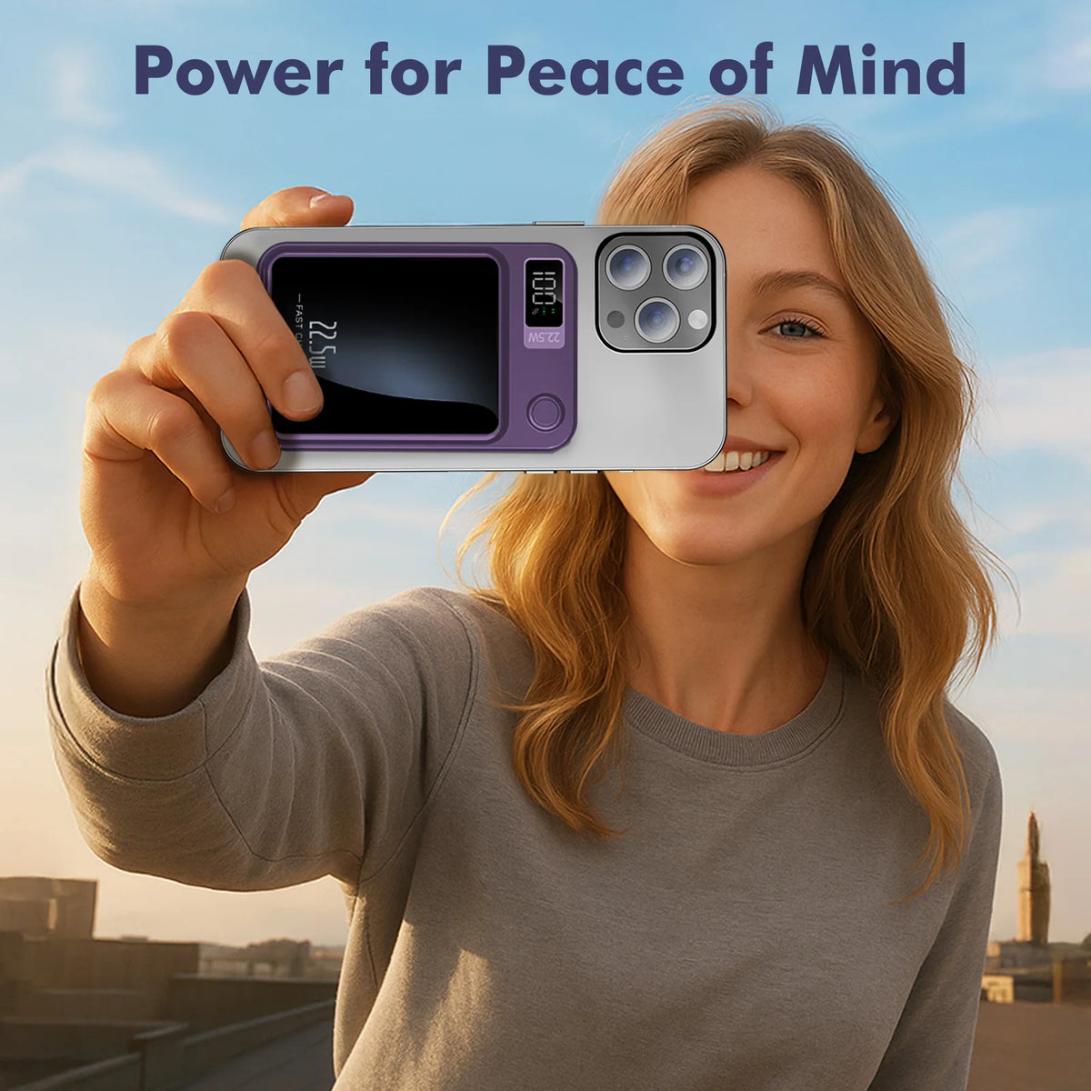Magnetic Wireless Power Bank With Fast Charging And LED Display
