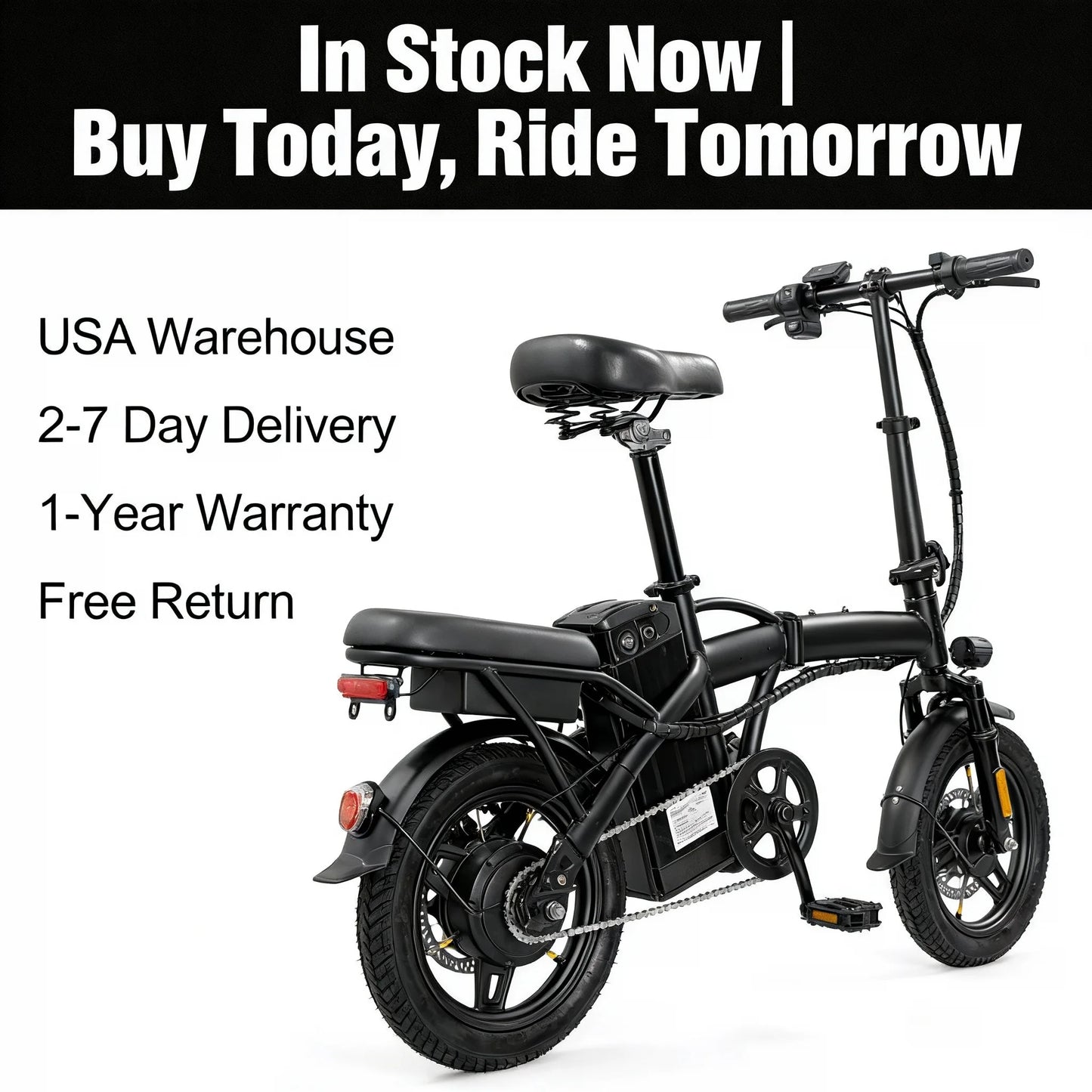 T5 14-inch Foldable Electric Bike 48V 750W Peak Power 20MPH 499Wh Long Range Lightweight Ebike with Dual Disc Brake And Basket for Adult Commute 22 Miles
