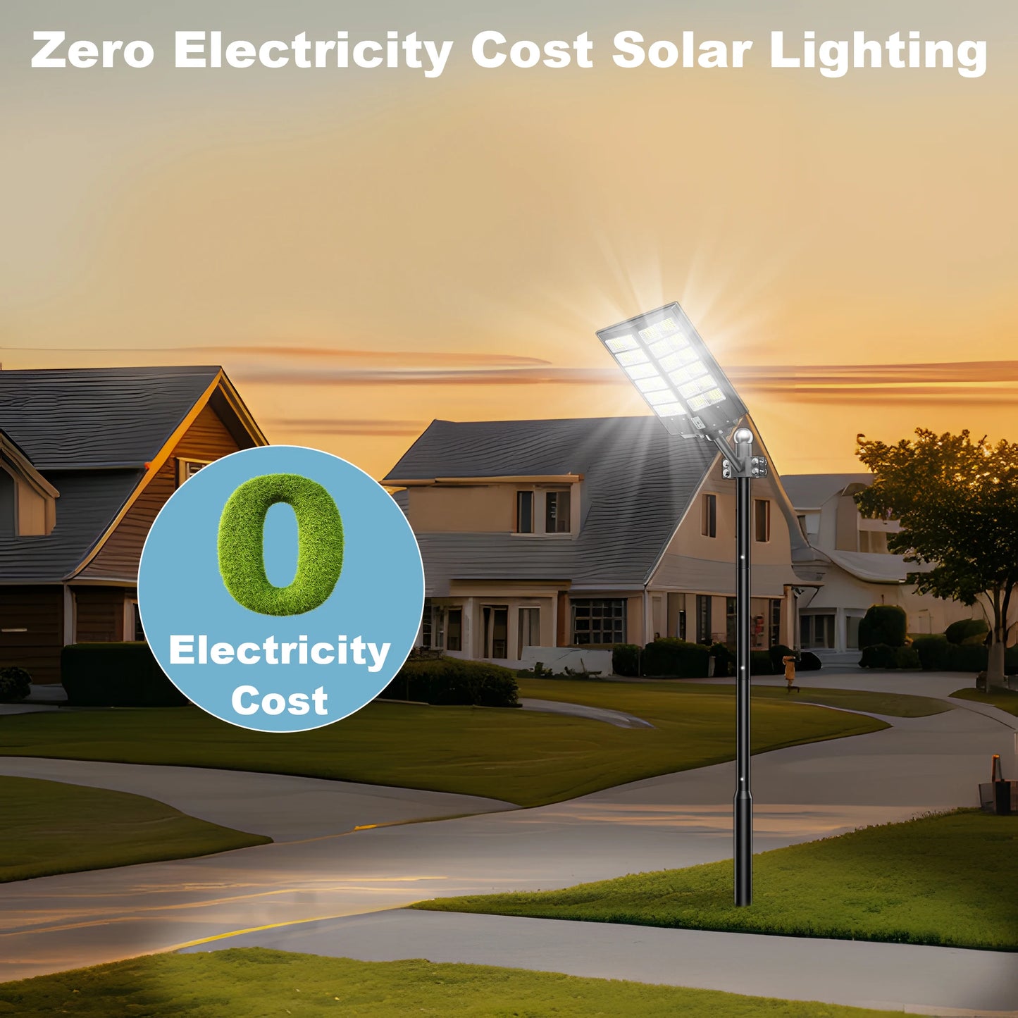 1-Pack 6000W Solar LED Flood Light, Solar Street Light with Motion Sensor & Remote Control, Dusk-to-Dawn Auto On/Off, 3 Brightness Modes, IP65 Waterproof, Easy Installation, Ideal for Yard, Patio, Basketball Court, Parking Lo