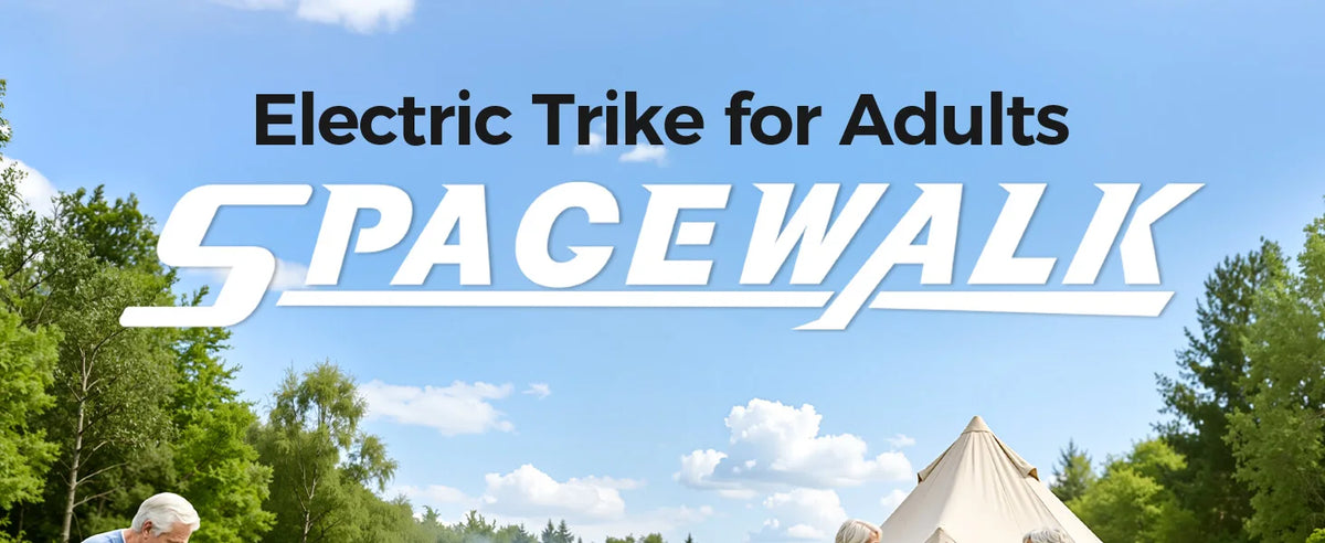 EILLEO SPACEWALK Folding Electric Tricycle with Cargo Basket