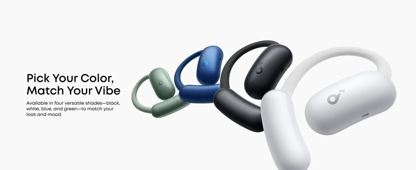 soundcore AeroFit 2 by Anker, Open-Ear Headphones, Real-Time Translation Earbuds, 4 Adjustable Positions (Refurbished)