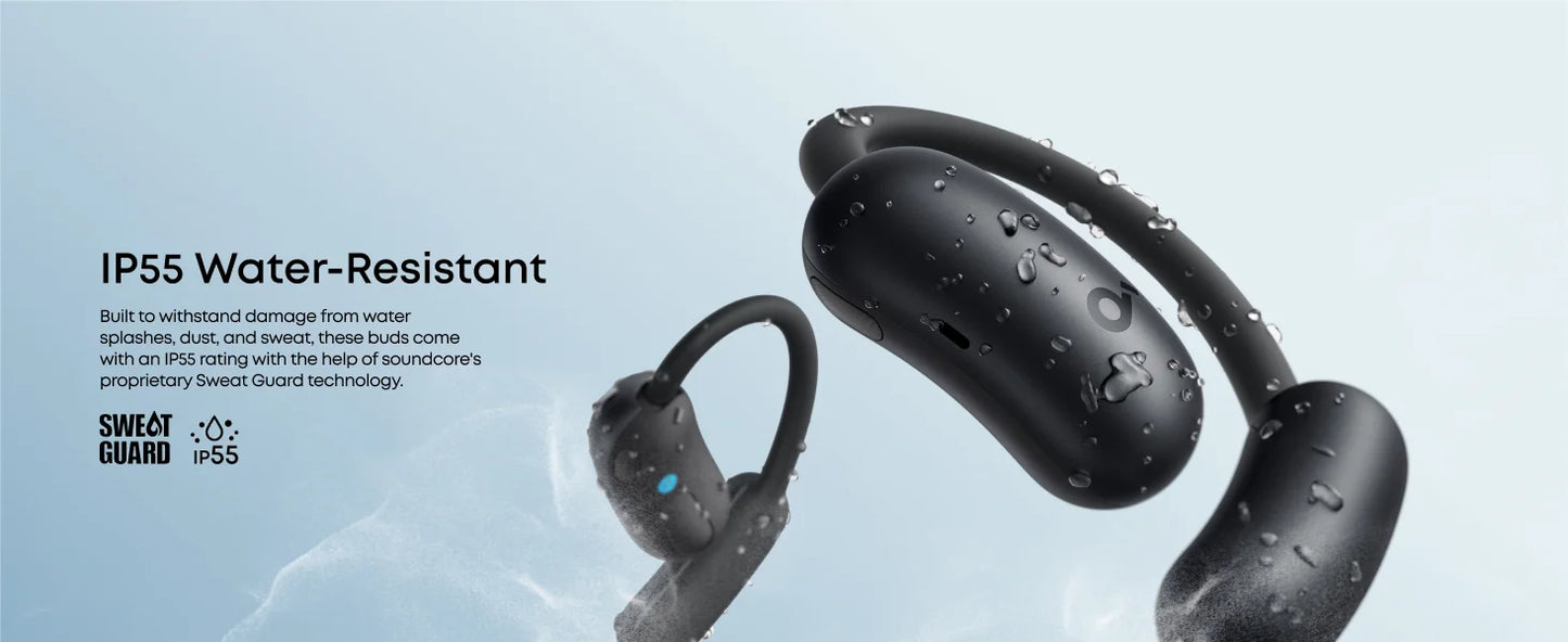 soundcore AeroFit 2 by Anker, Open-Ear Headphones, Real-Time Translation Earbuds, 4 Adjustable Positions (Refurbished)
