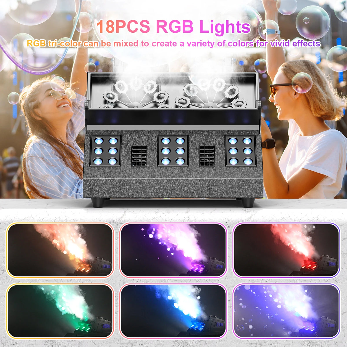 U'King 1500W LED Smoke Bubble Fog Machine For Stage Events