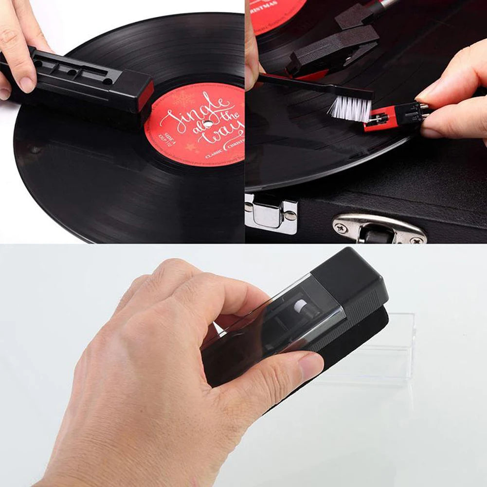 3 Pcs Vinyl Record Cleaner Kit Record Player Cleaning Kit Record Cleaner Cleaning Brush Dust Remover Kit Cleaning Brush Set