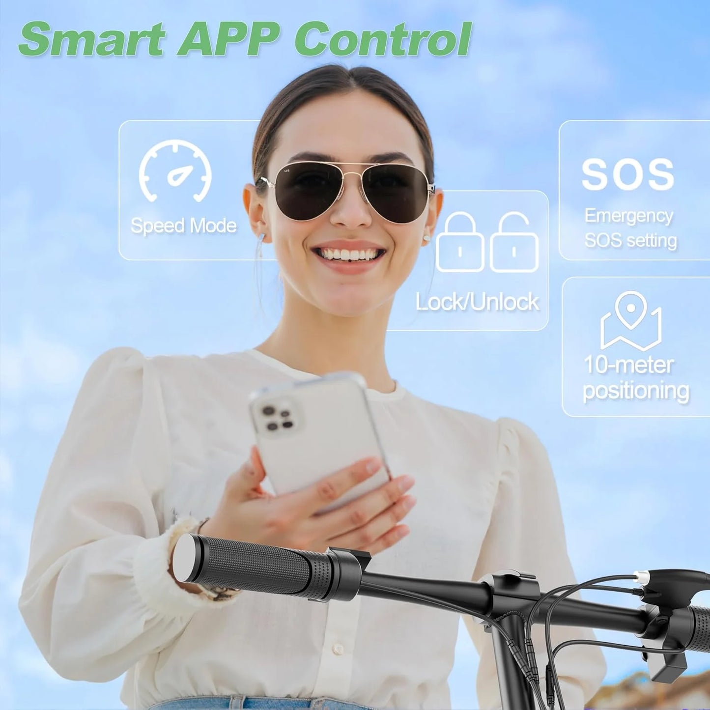14‘’ Electric Scooter with Seat for Adult, 20MPH Speed Power by 500W Motor, 48V/10.4Ah Battery,28miles Max Range Wider Deck & Height Carry Basket