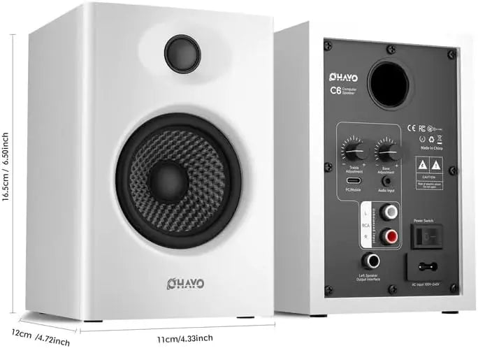 Ohayo Bluetooth 5.3 60W Wireless Bookshelf Speakers For Home PC
