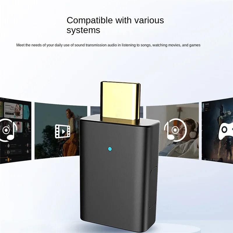 FGHGF ABAC-LE Audio LC3 Type-C AptX LL HD Bluetooth Transmitter