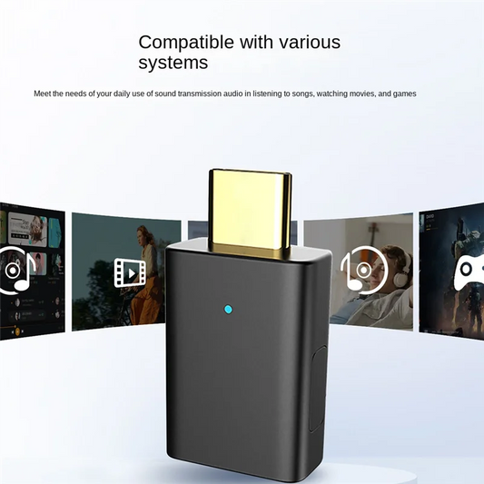 FGHGF ABAC-LE Audio LC3 Type-C AptX LL HD Bluetooth Transmitter