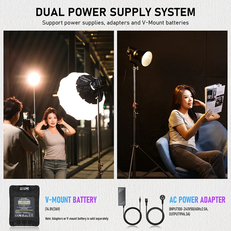 Ulanzi VL120BI Wireless Pro COB Video Light For Studios