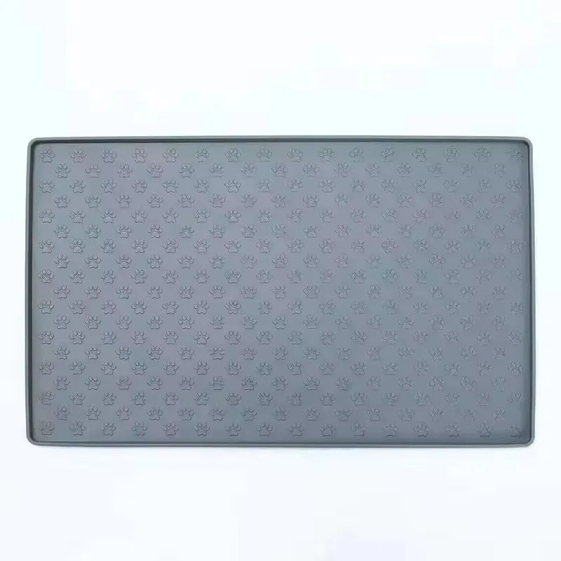 Pet Feeding Placemat Waterproof Non-slip Silicone Food Bowl Pad 1Pc For Cat Dog Drinking Feeding Stain Resistant Easy Clean Mat