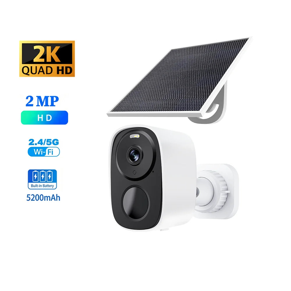 Vstarcam 4K WiFi Solar Security Battery Camera 5MP Wireless Outdoor Battery Powered Cameras Color Night Vision PIR Human Motion Cam