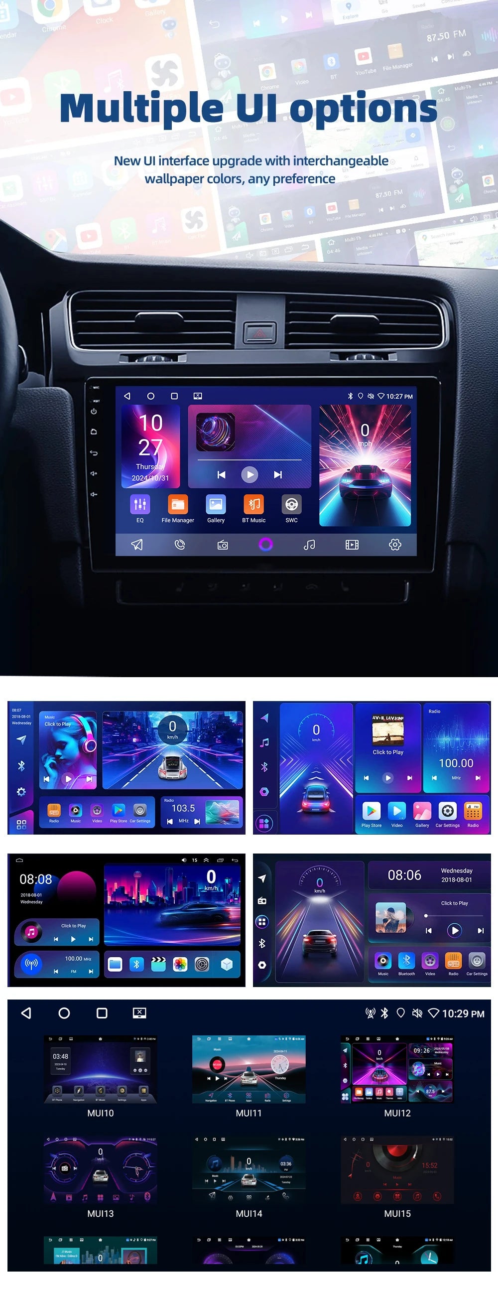 LEHX L3X 5G WIFI 2din 9 inch Android 15 Car Radio Steeo CarPlay gps for Toyota VW Hyundai Kia Honda LADA FIAT Autoradio Headunit