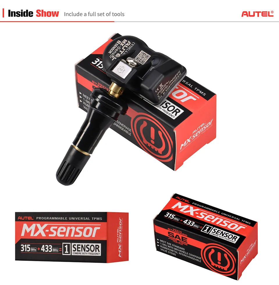 Autel MX-Sensor 433 315MHZ TPMS Sensor MaxiTPMS Tire Pressure Monitor Tester Tire Repair Tools Scanner Programming MX-Sensor