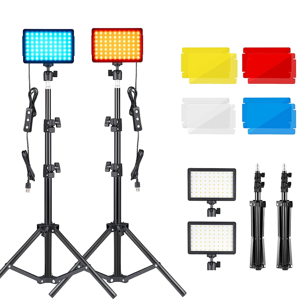 Baodeli Led Video Light Panel Photography Studio Lamp Tripod