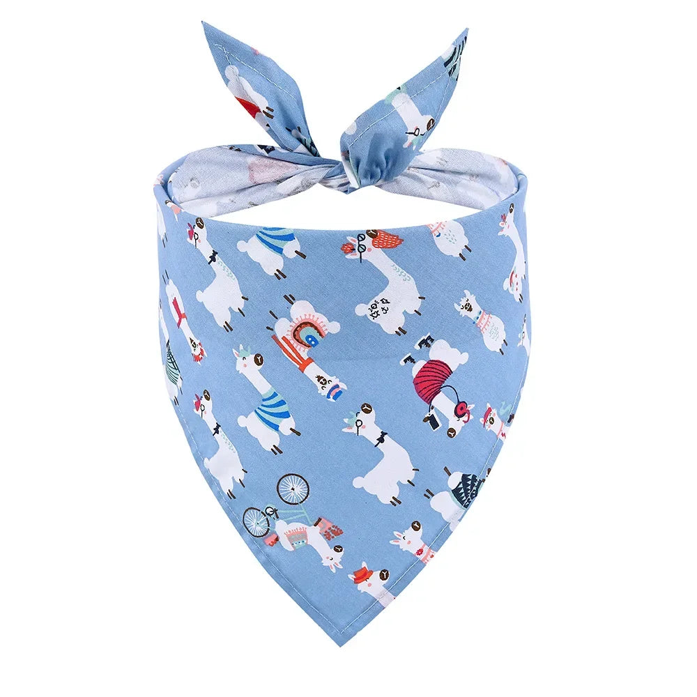 Adjustable Fruit Floral Dog Bandana Soft Washable Scarf