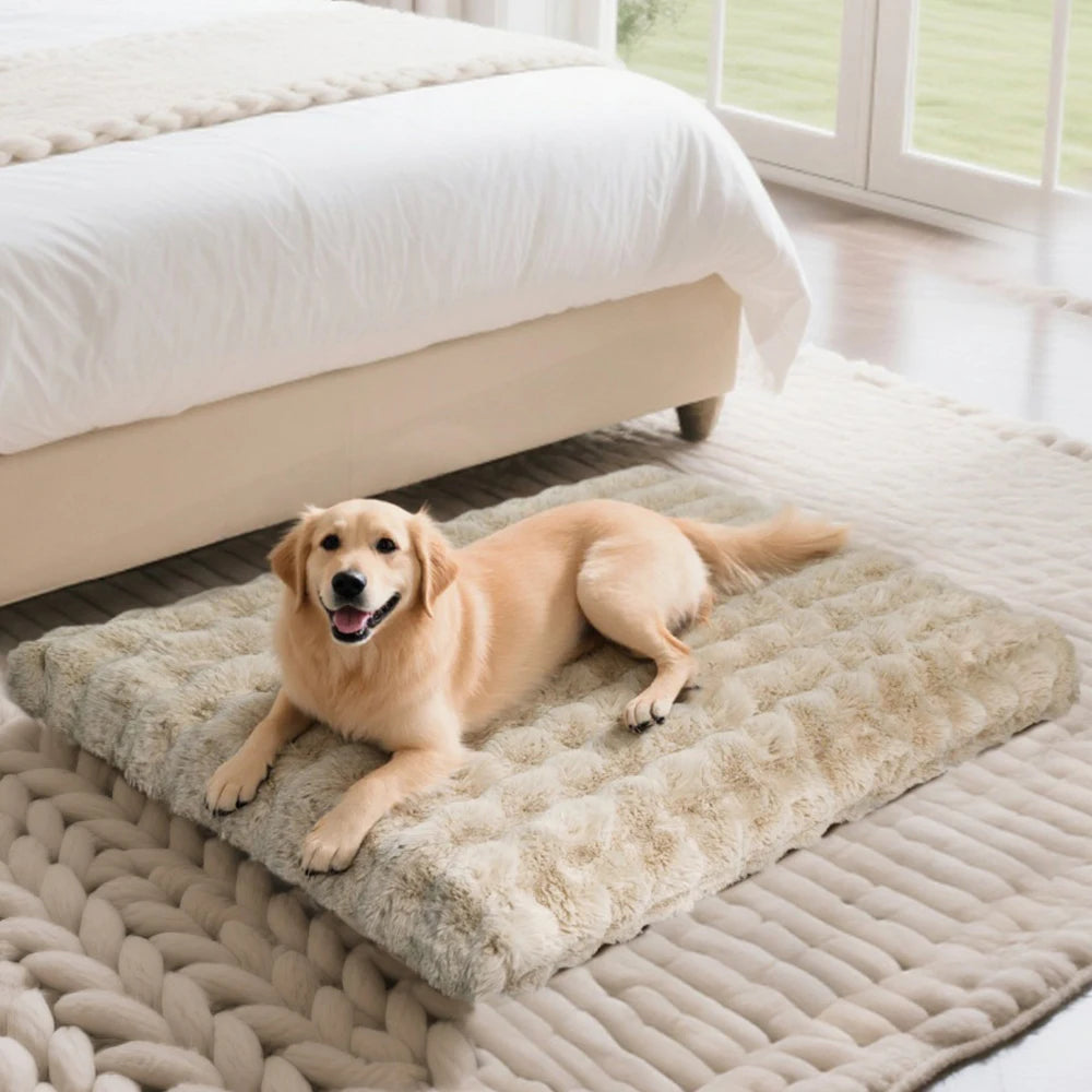 Ultra Plush Dog Bed Soft Pet Cushion Large Dog Crate Puppy Mattress Washable Mat