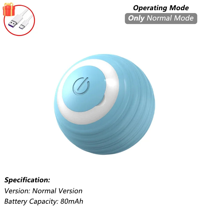 Cat Interactive Ball Toy Automatic Rolling Ball Faux Tail Rechargeable Smart Pet Electric Toy Pet Training Imitate Mouse