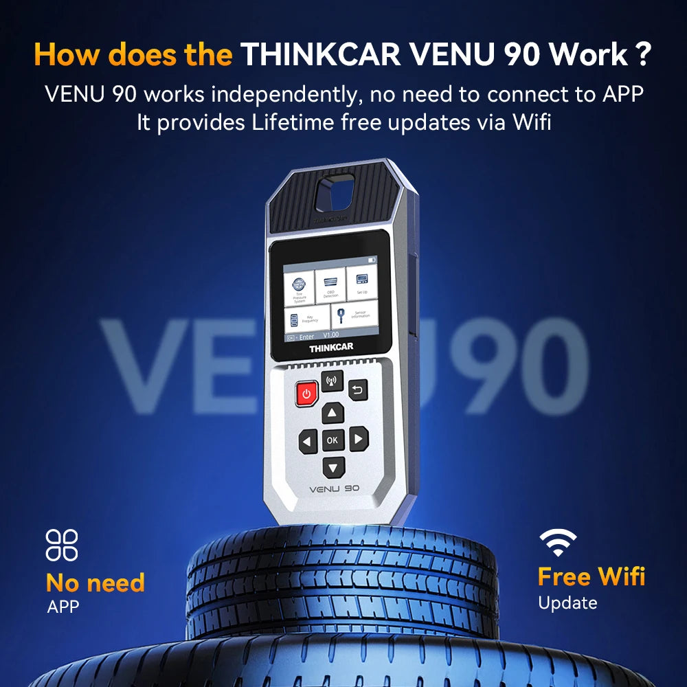 THINKCAR VENU 90 Car Tire Pressure Diagnose Tool Automotive TPMS Sensor Programming Learning Activator For ThinkTool Pro 689BT