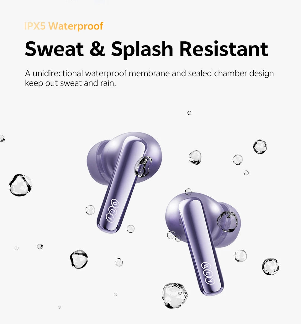 Ship From ES/PL/BR QCY HT18 Wireless Earphones Bluetooth 6.0 MeloBuds N70 Adaptive Hybrid ANC 6 Mics LDAC Hi-Res Audio Earbuds