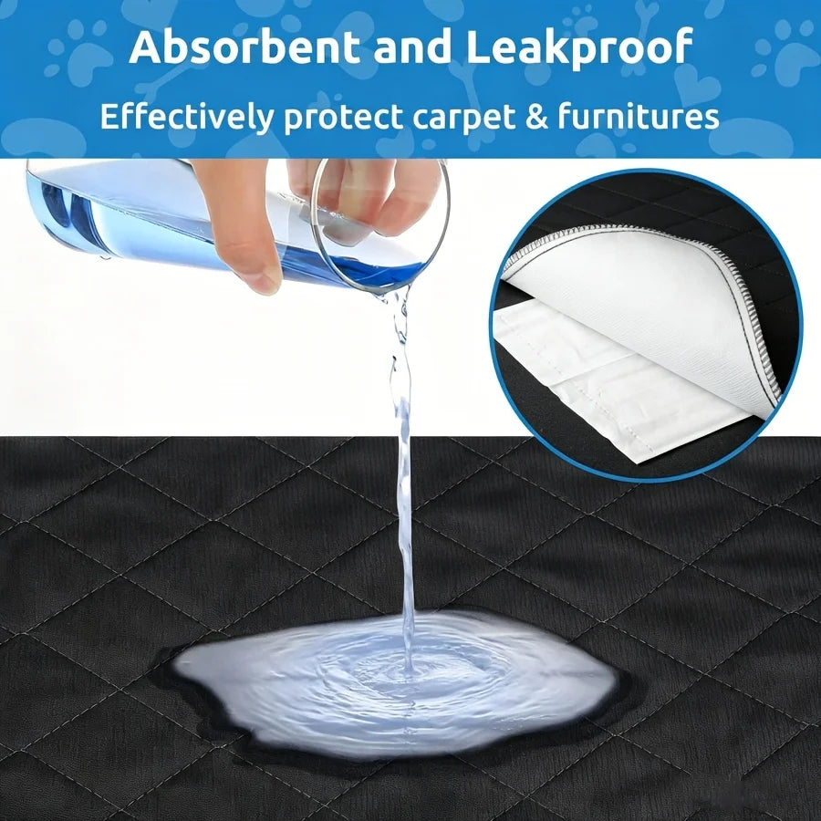 Washable Reusable Dog Pee Pads, 72"x72" Absorbent & Waterproof Puppy Training Pad for Crate, Playpen & Carpet, Large Potty Pads for Dogs, Cats & Small Pets
