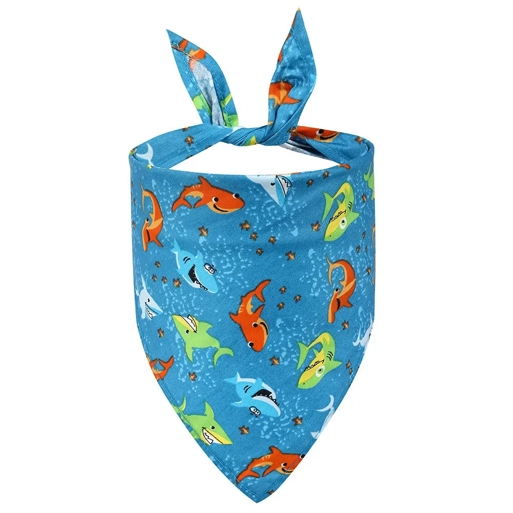 Adjustable Fruit Floral Dog Bandana Soft Washable Scarf