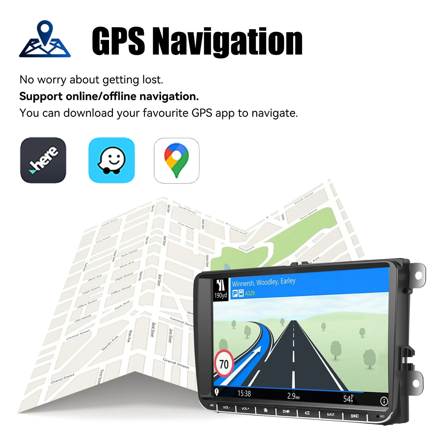 9" Android 15 6G+128G Wireless Carplay Car Stereo GPS NAVI WIFI RDS FM BT EQ for VW Golf 5 6 Passat Polo Touran Tiguan Caddy EOS