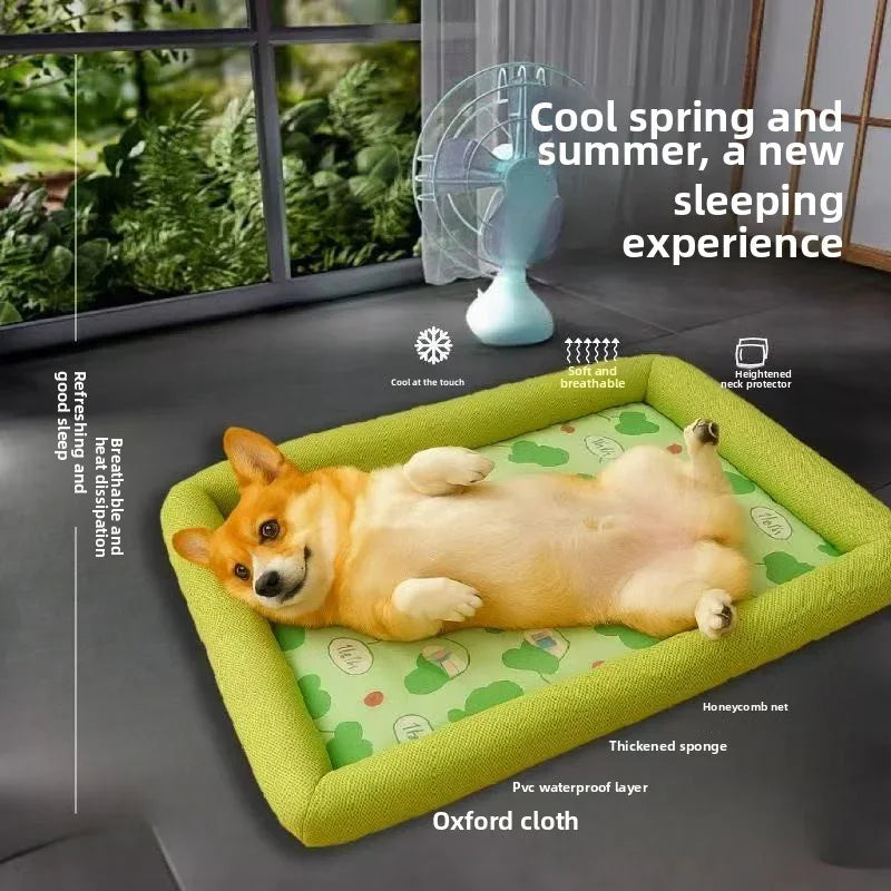 Summer Cooling Puppy Bed Dog Supplies Mat Accessory for Small Breeds Dogs Medium Pet Large Beds Sofa Blanket Baskets Fluffy Cats