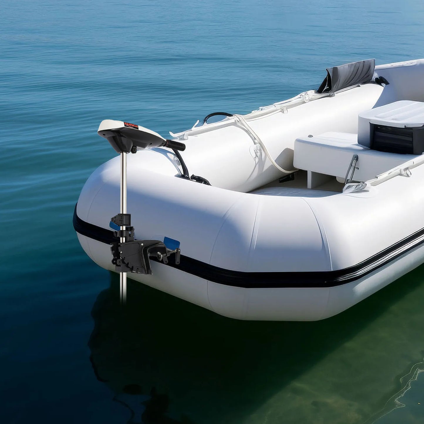 Powerful 65lb Thrust Saltwater Electric Outboard Motor, Telescopic Shaft, 5 Forward Gears, Idea for Boating Fishing
