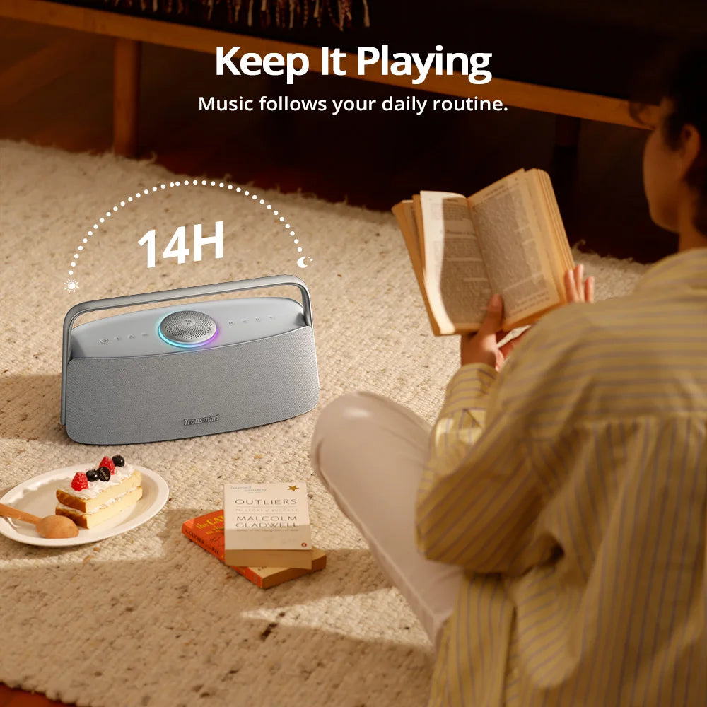 Tronsmart Fiitune X30 Bluetooth Speaker Wireless Portable Handle Home Speaker with Hi-Res Audio, 80W, IPX6, APP Control