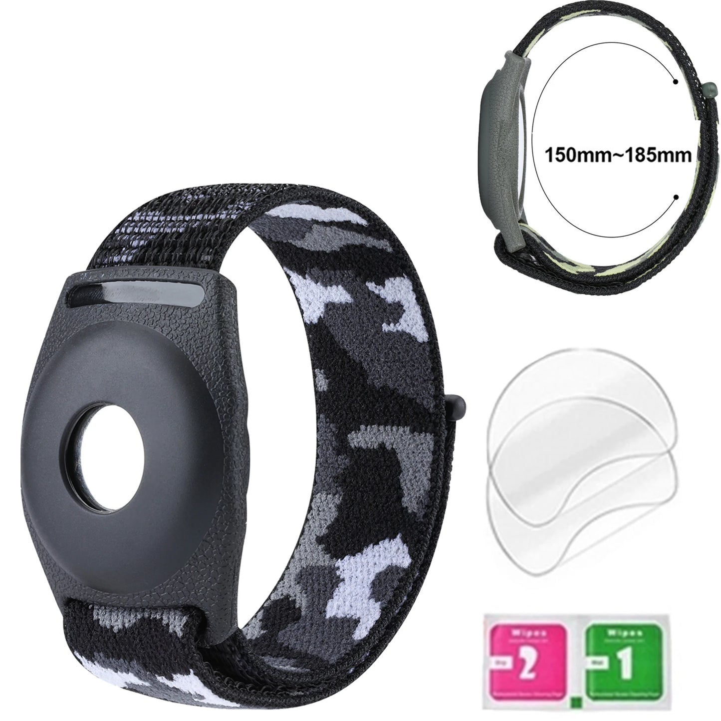 Waterproof Airtag Bracelet for Kids Soft Nylon Hidden Air Tag Wristband Full Cover Lightweight  Band for Toddler Child