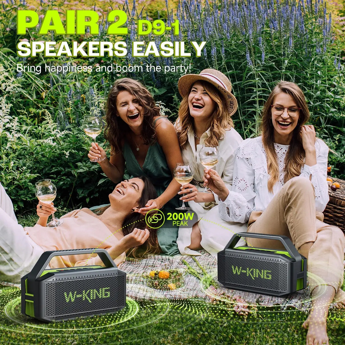 W-King D9-1 Portable Bluetooth Speaker With Waterproof Design And Bass