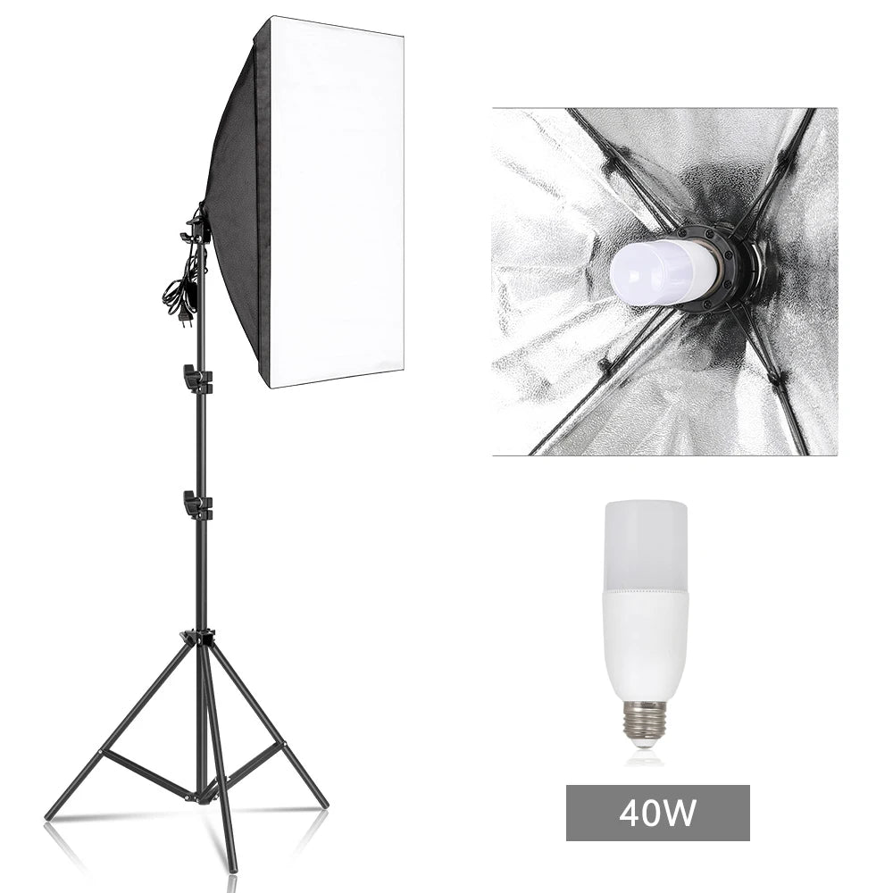 SH Continuous Softbox Lighting Kit For Photography Studio