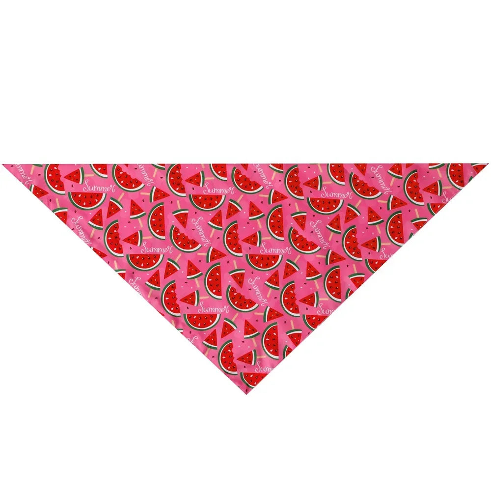 Adjustable Fruit Floral Dog Bandana Soft Washable Scarf