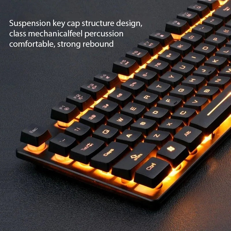 KM320 Waterproof Backlit Gaming Keyboard And Mouse Set