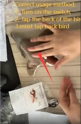 Touch Activated Chirping Plush Bird Interactive Toy For Cats