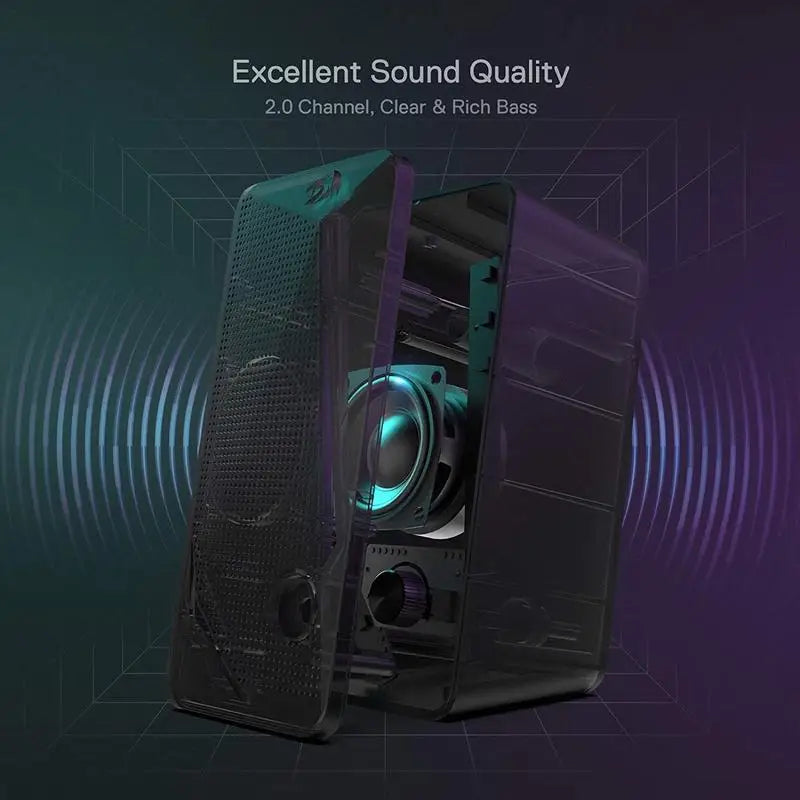 Redragon GS510 Waltz Desktop Speakers 2 Channel Stereo