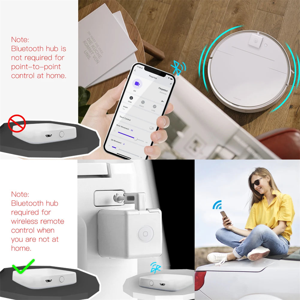 MOES Tuya Smart Bluetooth Fingerbot Switch Button Pusher Smart Life App Voice Control via Alexa, Google Assistant
