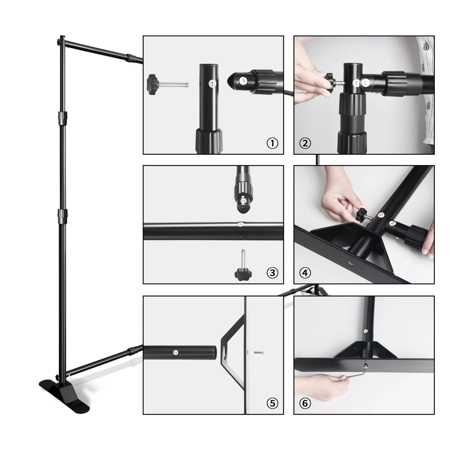 SucceBuy Adjustable Telescopic Backdrop Stand For Photography
