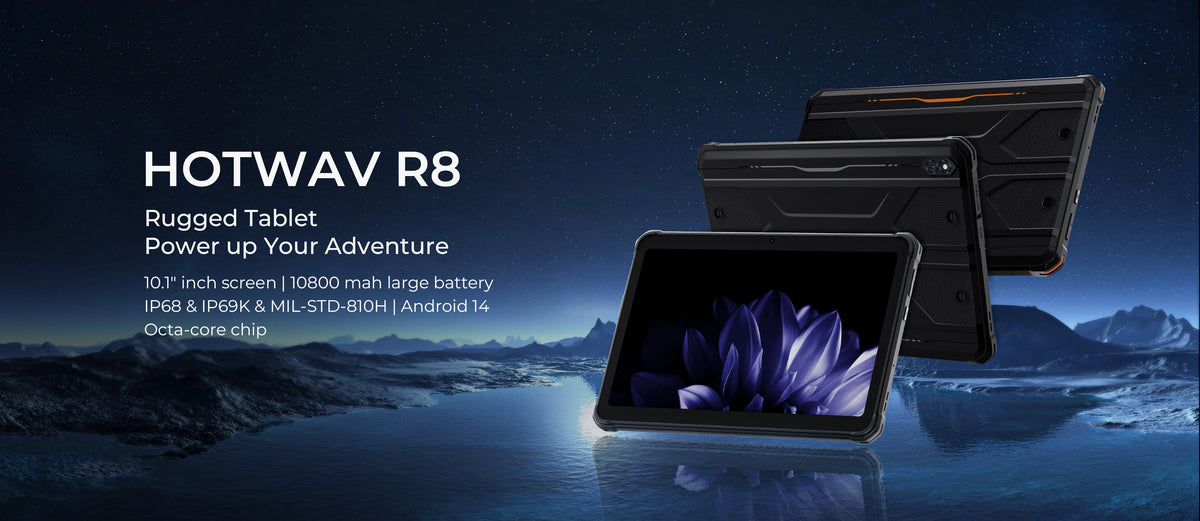 HOTWAV R8 Rugged Android Tablet With IP68 And IP69K Protection