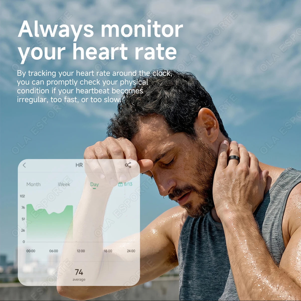 Ola Esporte Smart Ring Health Fitness And Sleep Tracker
