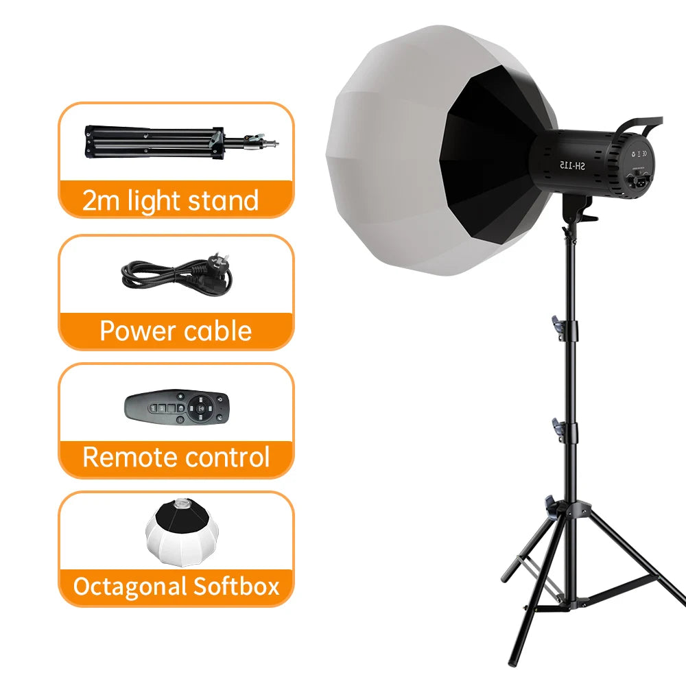 SH 115W LED Video Light With Bowens Mount Studio Lamp