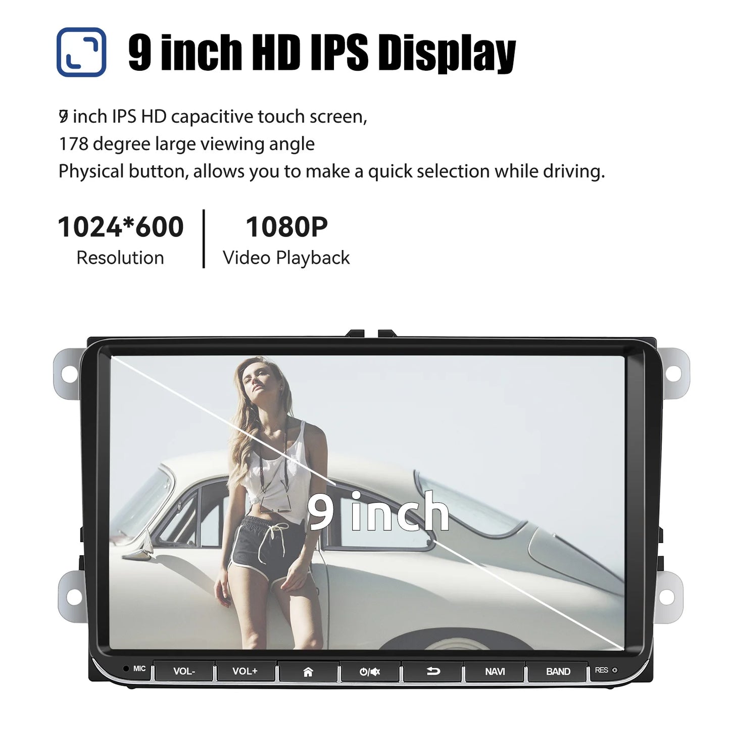 9" Android 15 6G+128G Wireless Carplay Car Stereo GPS NAVI WIFI RDS FM BT EQ for VW Golf 5 6 Passat Polo Touran Tiguan Caddy EOS