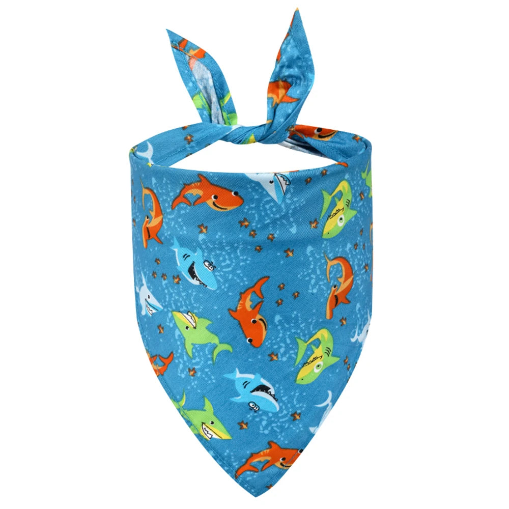 Adjustable Fruit Floral Dog Bandana Soft Washable Scarf