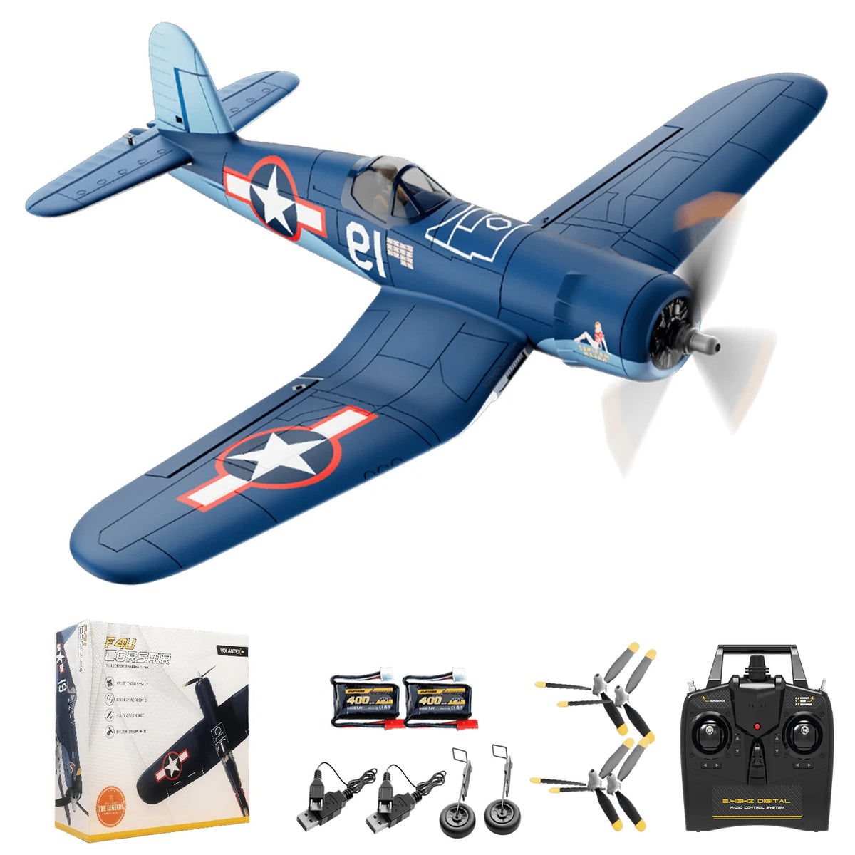 Volantexrc F4U Corsair Brushless Airplane Four Channel Ready To Fly