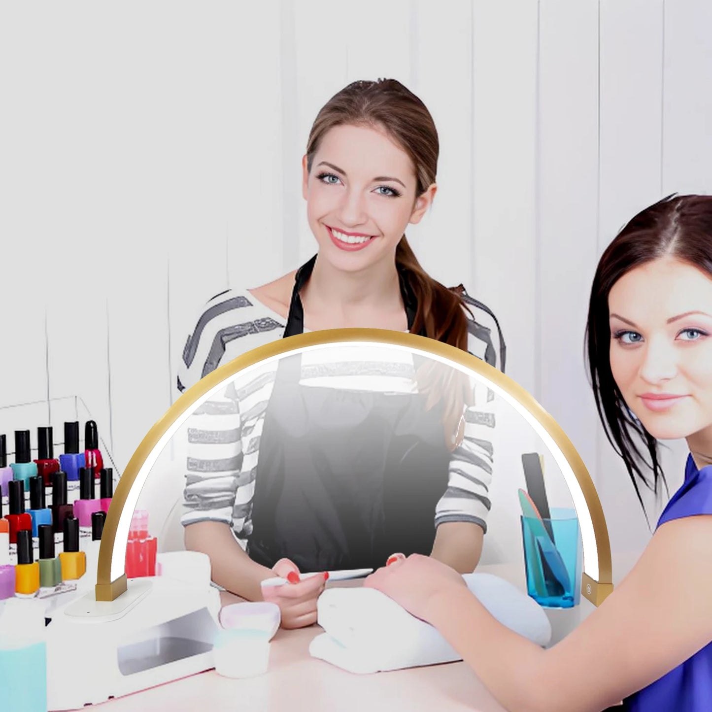 Professional Fosoto Adjustable Led Half Moon Nail Manicure Lamp