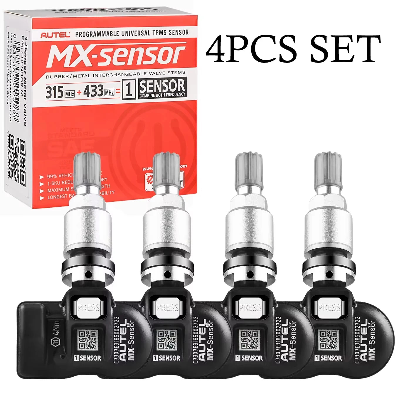 Autel TPMS MX Sensor 315MHz 433MHz Sensor 2in1 Clone-able Programming Sensors For TS501 TS508 Tire Pressure Monitoring Car Tool