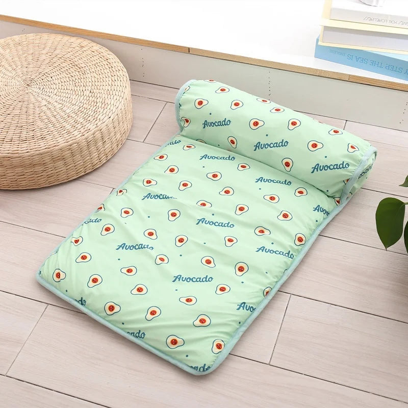Cooling Dog Mat Summer Pad Breathable Pet Bed Sofa Washable Blanket for Small Medium Large Dogs And Cats